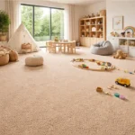 Wall to wall carpet in room