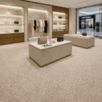 Wall to wall carpets in shoping mall
